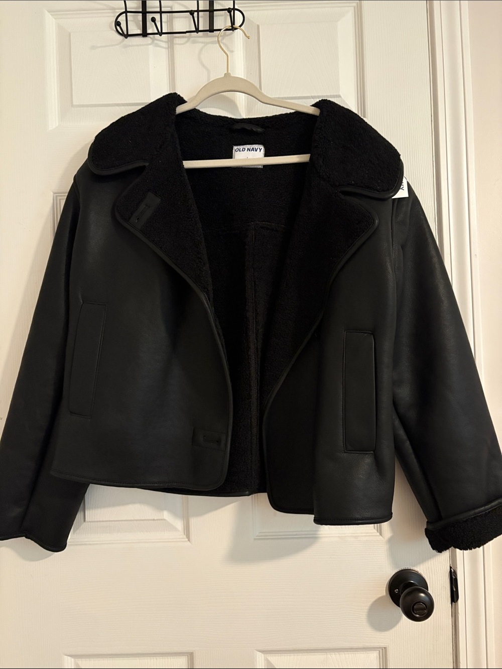 Old Navy Black Faux Shearling Teddy Jacket